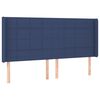 vidaXL Boxspring met matras en LED stof blauw 160x200 cm