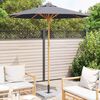 vidaXL Tuinparasol Donkergrijs &Oslash; 270 x 260 cm Bamboe