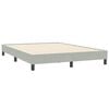 vidaXL Boxspring met matras fluweel lichtgrijs 140x210 cm