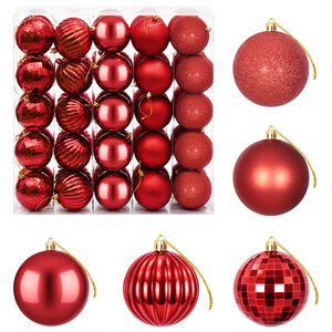 vidaXL Kerstballen set 50 st Rood 8 cm Polystyreen
