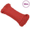 vidaXL Boottouw 3 mm 50 m polypropyleen rood