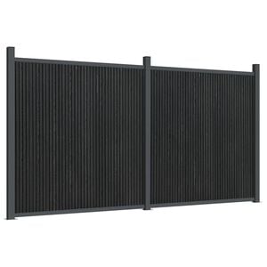 vidaXL Schuttingpaneel 353x186 cm HKC grijs