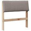 vidaXL Gestoffeerd hoofdbord Taupe 75 cm Massief grenenhout