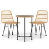 vidaXL 3-delige Tuinset poly rattan