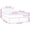 vidaXL Boxspring met matras en LED stof blauw 120x190 cm
