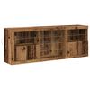 vidaXL LED Sideboard Oudhout 181,5 x 37 x 67 cm Bewerkt hout