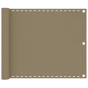 vidaXL Balkonscherm 75x300 cm HDPE taupe