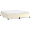 vidaXL Bedframe zonder matras 160x200 cm kunstleer cr&egrave;mekleurig
