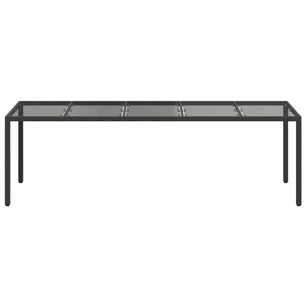 vidaXL Tuin Eettafel Pure Zwart 250 x 100 x 75 cm poly rattan