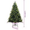 vidaXL Kunstkerstboom met scharnier 300 LEDs Groen 210 cm PVC en PE