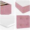vidaXL Ottoman bed met matrassen 100x200cm fluweel roze
