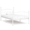 vidaXL Bedframe met lattenbodem metaal wit 100x200 cm