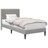 vidaXL Bedframe met hoofdeinde Lichtgrijs 100 x 200 cm Fluweel