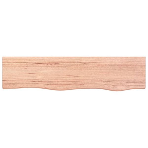vidaXL Wandschap 80x20x2 cm behandeld massief eikenhout lichtbruin