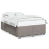 vidaXL Bedframe zonder matras stof taupe 140x190 cm