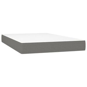 vidaXL Pocketveringmatras medium 120x200x20 cm stof donkergrijs