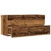 vidaXL Wastafelkast 100x38,5x45 cm bewerkt hout oud houtkleurig