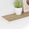vidaXL Wandschappen zwevend 2 st 120x23,5x3,8 cm MDF eikenkleurig wit