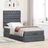 vidaXL Ottoman bed met matrassen 90x200cm fluweel donkergrijs