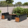 vidaXL Tuin Sofa Set 10 pcs Zwart en Bruin poly rattan