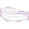 vidaXL Boxspring met matras fluweel zwart 140x210 cm