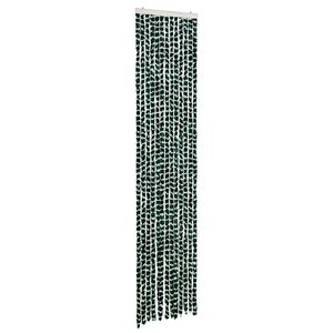 vidaXL Vliegengordijn 56x185 cm chenille groen en wit