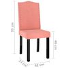 vidaXL Eetkamerstoelen 2 st fluweel roze