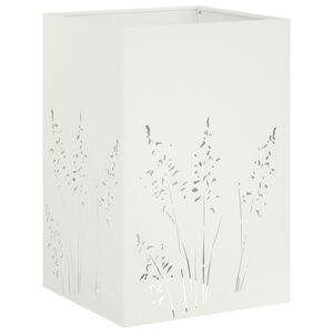 vidaXL Plantenbak Wit 50 x 50 x 75 cm Koudgewalst staal