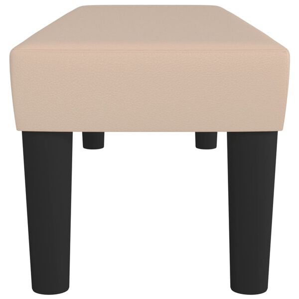 vidaXL Bankje 100x30x30 cm kunstleer cappuccinokleurig