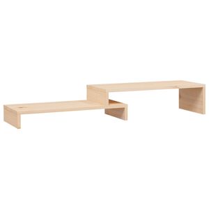 vidaXL Monitorstandaard (52-101)x22x14 cm massief grenenhout