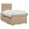 vidaXL Boxspring met matras kunstleer cappuccinokleurig 120x190 cm