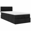 vidaXL Ottoman bed met matras en LED's 90x200 cm stof zwart