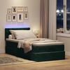 vidaXL Ottoman bed met matras en LED's 90x190cm fluweel donkergroen