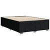 vidaXL Bedframe zonder matras stof zwart 160x200 cm