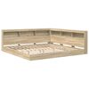 vidaXL Boekenkast Bed Sonoma eiken 180 x 200 cm Bewerkt hout