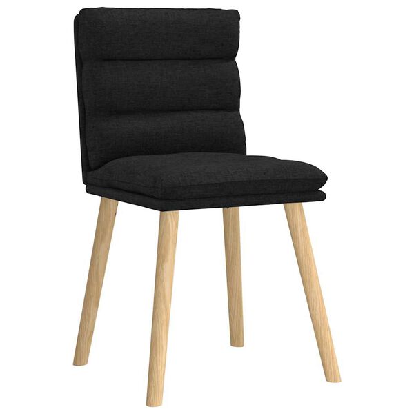 vidaXL Eetkamerstoelen 2 st stof zwart