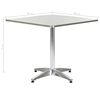 vidaXL Tuintafel 80x80x70 cm aluminium zilverkleurig