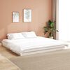 vidaXL Bedframe Wit 200 x 200 cm Massief grenenhout