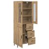 vidaXL Hoge kast met lade 2 pcs Artisan Eiken Bewerkt hout