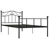 vidaXL Bedframe metaal zwart 100x200 cm