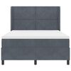 vidaXL Boxspringbed met hoofdeinde Donkergrijs 140 x 190 cm Fluweel