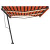 vidaXL Luifel automatisch met LED windsensor 600x300 cm oranje bruin
