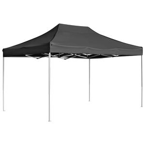 vidaXL Partytent professioneel inklapbaar 4,5x3 m aluminium antraciet