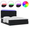 vidaXL Ottoman bed met matrassen en LED's 160x200cm fluweel zwart
