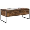 vidaXL Salontafel met lade Rook Eik 100 x 46 x 40 cm Bewerkt hout