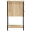 vidaXL Nachtkastjes 2 st 32x42x70 cm bewerkt hout sonoma eikenkleurig