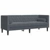 vidaXL Driezitsbank Chesterfield-stijl en bolsters fluweel donkergrijs