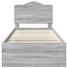 vidaXL Bedframe Grijs Sonoma 100 x 200 cm Massief grenenhout
