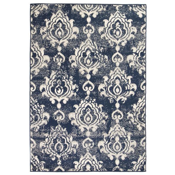 vidaXL Vloerkleed modern paisley ontwerp 80x150 cm beige/blauw