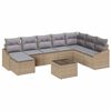 vidaXL Tuin Sofa Set 8 st Beige en Licht Grijs poly rattan